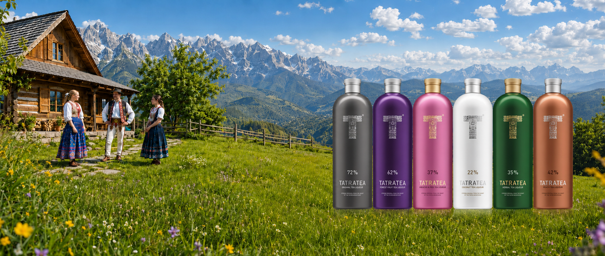 Hohe Tatra mit verschiedenen Sorten Tatratee